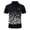 Black, variant on Mens Golf Polo Shirts Summer Patterned Short Sleeved Buttoned Up Collared Top