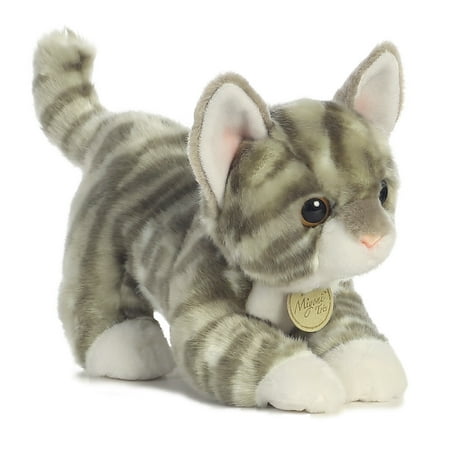 9" Grey Tabby Kitten Miyoni Aurora Plush Stuffed Animal Cat - Walmart.com