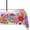 Flower, variant on Outdoor Tablecloth with Umbrella Hole 60x84In,Boho Colorful Floral Outdoor Zipper Table Cloth,Waterproof and Wrinkle Resistant Washable Rectangular Tablecloths for Picnic,Party,Camping and BBQ