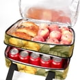 thumbnail image 5 of Thanksgiving Double Layered Insulated Lunch Bag with Two Compartments | Large Capacity Meal Bag for Hand Carry | Refrigerated Lunch Bags - 7.1x11.4x16.1 Inches, 5 of 6