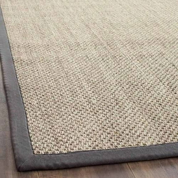SAFAVIEH Natural Fiber Juniper Border Sisal Runner Rug, Marble/Grey, 2'6" x 16'