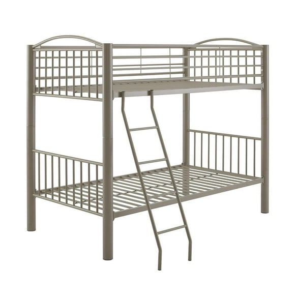 Conrad Twin over Twin Metal Bunkbed, Pewter