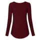 thumbnail image 4 of Mujeres Casual Color Sólido Manga Larga Cuello Redondo Básico Cómodo Túnica Blusa Camisetas Fridja  hj2137, 4 of 7