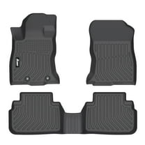 Ikon Motorsports 3D TPE Floor Mats Compatible with 2019-2024 Subaru Forester, All Weather Waterproof Heavy Duty Floor Liners Carpets Black 3PCS Set