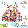 thumbnail image 1 of Juguetes para niños y niñas de 4 a 5 años, juguetes para niños pequeños, bloques magnéticos, palos, azulejos, construcción, aprendizaje, educación, tallo preescolar, juguetes para niños pequeños de 3 años, juguetes Montessori para niños pequeños regalos ER, 1 of 5