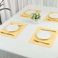 thumbnail image 7 of REGALWOVEN Placemat Set of 6 Silicone Placemats for Kitchen Dining Table Decor, Washable Table Placemats Wipeable Table Mat Yellow 15*12in, 7 of 7