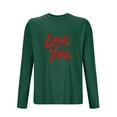 thumbnail image 3 of NuoCaiYun Fashion Valentine's Day Pajamas T-shirt for Men Casual Crew Neck Pullover Long Sleeves Loose Tops, 3 of 6