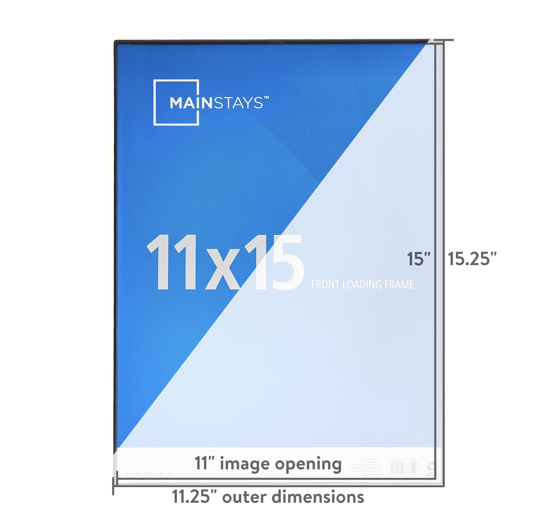 Mainstays 11x15 Front Loading Wall Picture Frame, Black  (图4) Mainstays 11x15 Front Loading Wall Picture Frame, Black  (图4)