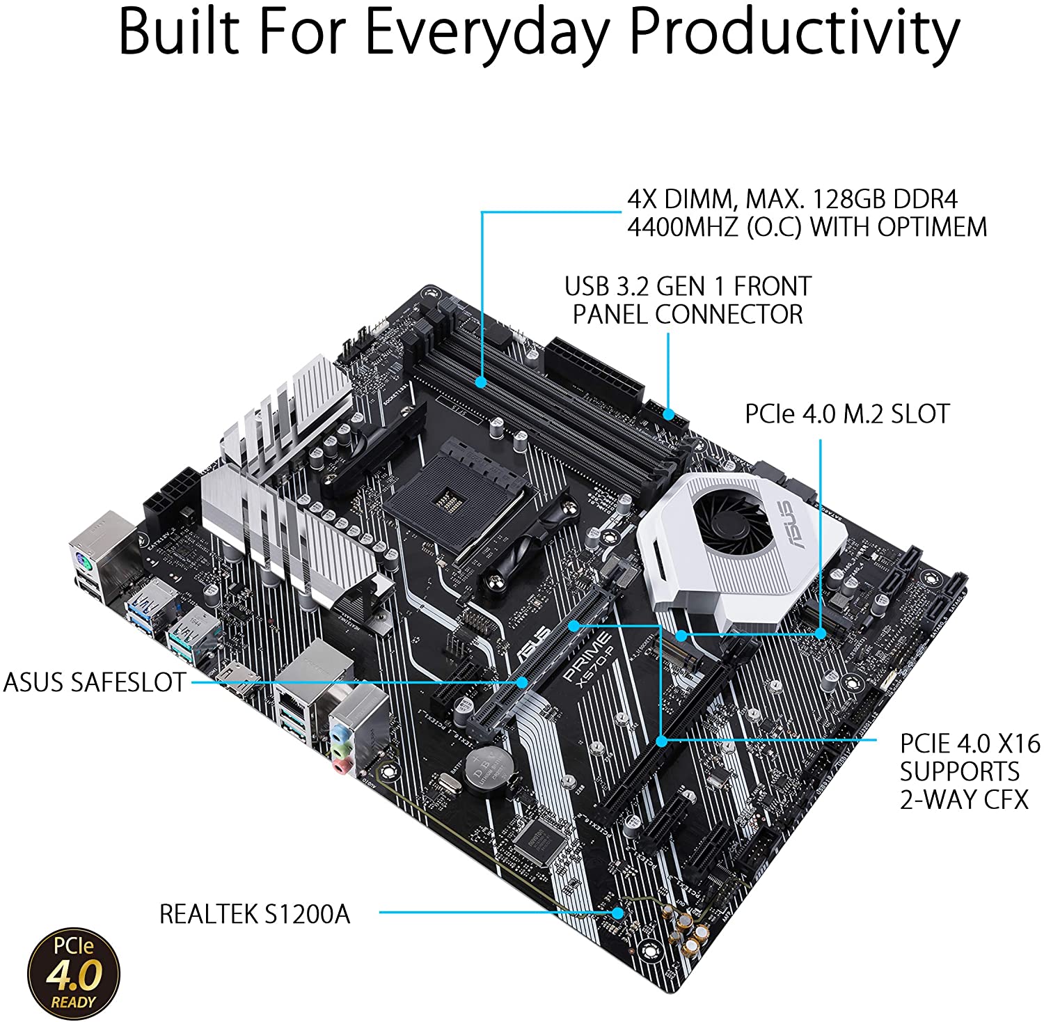 Asus Amd Am4 Atx Motherboard With Pcie 4 0 12 Drmos Power Stages Ddr4 4400mhz 90mb11n0 M0aay0 Walmart Com Walmart Com