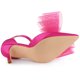thumbnail image 5 of Zapatos de tacón alto de aguja con correa en el tobillo y pajarita para mujer Rosa caliente 42, 5 of 6