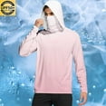 thumbnail image 2 of Men's UPF 50+ Gradient Fishing Hoodie – Long Sleeve Sun Shirt with Mask & Thumbholes, Cooling Rash Guard for Hiking/Swimming, Lightweight Quick-Dry Shirt, 2 of 7