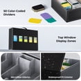 thumbnail image 5 of Cnyrbt Large Capacity Trading Card Storage Box, 5-Grid Layered Design Holds 3900+ Sleeveless/1800+ Double-Sleeved Cards, with Fingerprint Lock, Waterproof PU Leather, Exquisite Gift Box & Complete Ac, 5 of 7