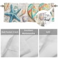 thumbnail image 3 of Happy Summer Valances for Windows Sea Stars Shells Slippers Wooden Stripes Valance Curtains Rod Pocket Bathroom Small Window Treatments for Kitchen Living Room Bedroom, 54"x18", 3 of 7