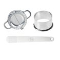 thumbnail image 1 of Medium Dumpling Mold + Round Peeler + Stuffing Spoon Stainless Steel Dumpling Mold Set 3-piece Set, 1 of 5