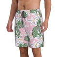 thumbnail image 2 of Logiee Lilies Flowers Print Mens Swim Trunks Quick Dry Board Shorts,Breathable Hawaii Beach Shorts Swimwear Bathing Suits-3X-Large, 2 of 6