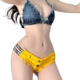 thumbnail image 1 of YDLCAFD Women's Summer Pure Sex Club Super Short High Street Hottie Sexy Letter Ripped Denim Shorts L, 1 of 9