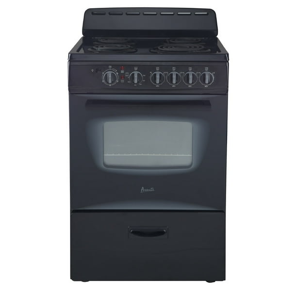 Avanti ER24P1BG 24" Electric Range in Black with 2.6 Cu. Ft. Oven