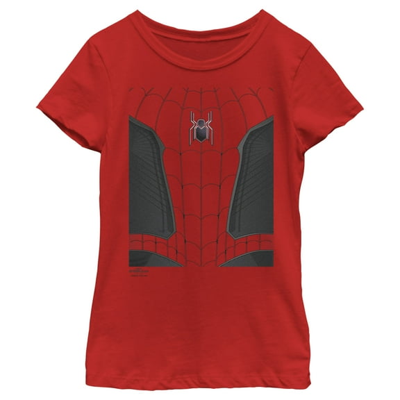 Girl's Marvel Spider-Man: No Way Home New Suit Graphic Tee Red X Large