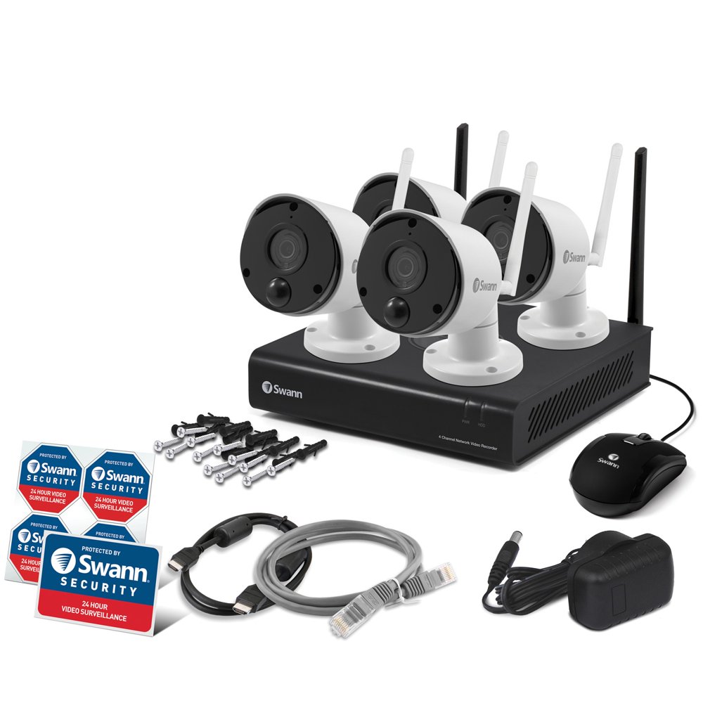 Swann SWNVK 490KH4 US 490 Series 1080p Wi Fi Surveillance System Kit 