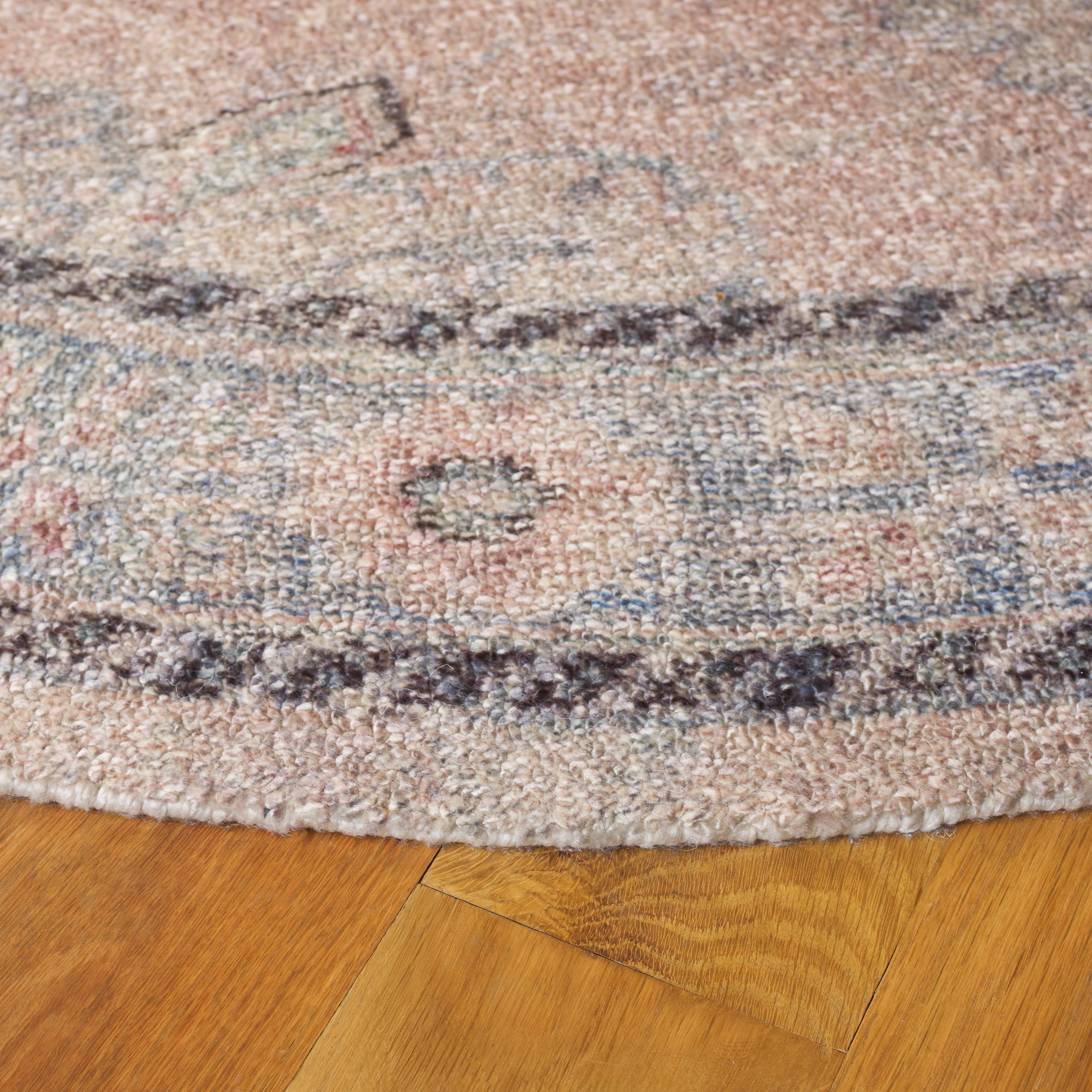 SAFAVIEH Classic Vintage Elinor Southwestern Area Rug, Gray/Beige, 6' x 6' Round