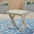18" Side Table, Minimalist Wooden Table with Xshaped Table Legs