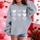 thumbnail image 4 of Sudadera con capucha y estampado de corazón de San Valentín, sudadera de manga larga para niños y niñas, chaqueta para niñas de talla mediana y grande., 4 of 7