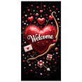 thumbnail image 6 of LUUFILx Welcome Floral Banner Roses Backdrop Party Background Venue Entrance Decoration Wall Hanging Event Decor Display Signs Celebration Pavillion, 6 of 7