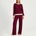 thumbnail image 3 of Women's Sweat Suits Plus Size Color Block Loose Pullover Sweatshirt Sweatpants Casual Set, 3 of 4