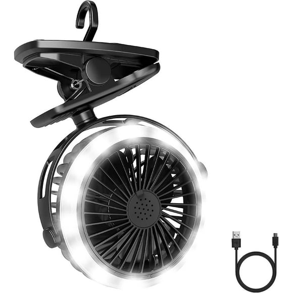 Rechargeable Camping Lantern with Fan - 3 Lighting Modes, 4 Speed Settings - Perfect for Camping, Hiking, and Hurricanes