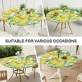 thumbnail image 7 of Lemon Pattern Tablecloth Bright Yellow Fruit Print with Floral Summer Touch for Modern Kitchen, 7 of 7