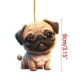 thumbnail image 2 of Christmas Car Hanger Ornament, Cute Dog Design Acrylic Hanger for Car Rearview Mirror, Home Decoration for Holiday Season(E), 2 of 2