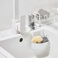 thumbnail image 3 of 2Pcs Kitchen Sink Sponge Rack, Sponge Rack Kitchen Sink Storage Rack Sponge Rack Sink Rack Basket Type Kitchen Sink Storage Rack for Kitchen Utensils Rack （White+grey）, 3 of 5
