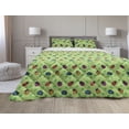 thumbnail image 1 of Ladybug Comforter & Sham Bedding Set, Little Bugs for Luck Wish Totem Leaves Nature Eco Girls, 3 pcs Duvet Set Microfiber Filling Quilt, 5 Sizes, Multicolor, by Ambesonne, 1 of 4
