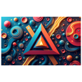 thumbnail image 3 of Geometric Abstract Origami Art Banner Backdrop for Wall Decoration Event Display Photography Props Birthday Party Supplies Background Decor, 3 of 4