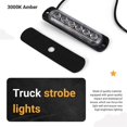 thumbnail image 5 of LED Emergency Strobe Lights, Amber 6 LED Strobe Warning Emergency Flashing Light for Car Truck Off R, 5 of 5