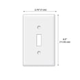 thumbnail image 2 of WIRESTER Single Gang Toggle Light Switch Plate/Wall Plate Cover - Solid Orange, 2 of 6