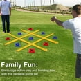 thumbnail image 5 of Giant Tic Tac Toe Bean Bag Toss Game Playset, Large 4 ft x 4 ft Rope Grid, Vibrant Multicolored Outdoor Lawn Yard Game for Adults and Family, Large Portable Interactive Toss Game for Party, 5 of 7