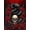 Red, Pattern 5, variant on ODIKA 4'x6' Machine Washable Non-Slip Area Rug, Mystical Serpent Entwined Gothic Skull Round With Blooming Roses High Traffic Rug, Red, 39811