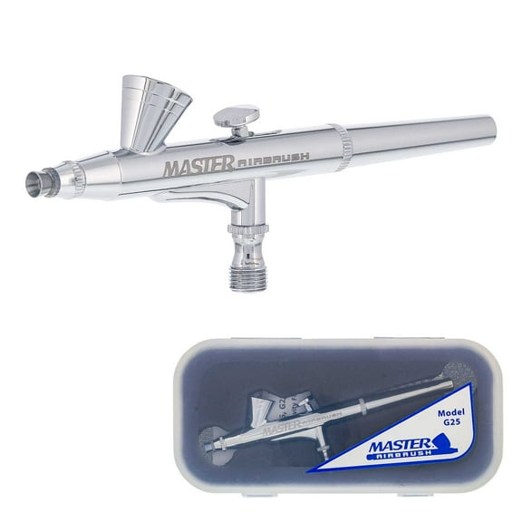 Master G25 Dual-Action Gravity AIRBRUSH Set Kit 0.2 Detail Spray Auto Hobby Art