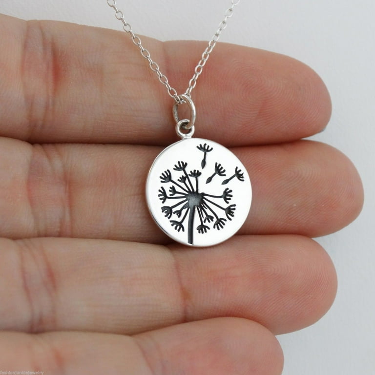 Dandelion store necklace silver