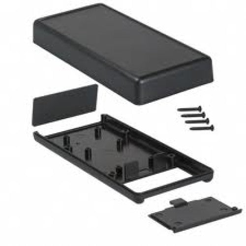 K-HP-9VB-BK - Boîte de Projet 5.7X3.5X1.3IN Plastique Noir avec Compartiment de Batterie