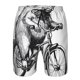 thumbnail image 3 of Balery Capybara Riding Bicycle Traje de Baño Estilo Hawaiano para Hombre, Shorts de Secado Rápido con Bolsillos-Large, 3 of 6
