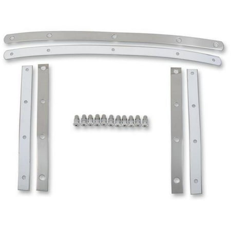 - Memphis Shades MEM0914 Memphis Slim Windshield Straps - 9 Bolts - Polished