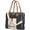 Gray and White, variant on -Bicycle Upcycled Canvas Hand Bag & Cowhide Tote Bag & Canvas Leather Shoulder Bag