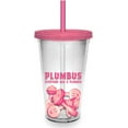 thumbnail image 2 of Official Licensed Rick and Morty Plumbus, Pink Plastic Cup with Straw, BPA Free Set of 1, 16 oz, 2 of 6