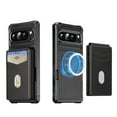 thumbnail image 2 of for Google Pixel 7 Pro Phone Case Card Holder with Compatible with MagSafe Magnetic RFID Blocking PU Leather Flip Kickstand Detachable 2-in-1 Wallet Case For Google Pixel 7 Pro,Black, 2 of 8