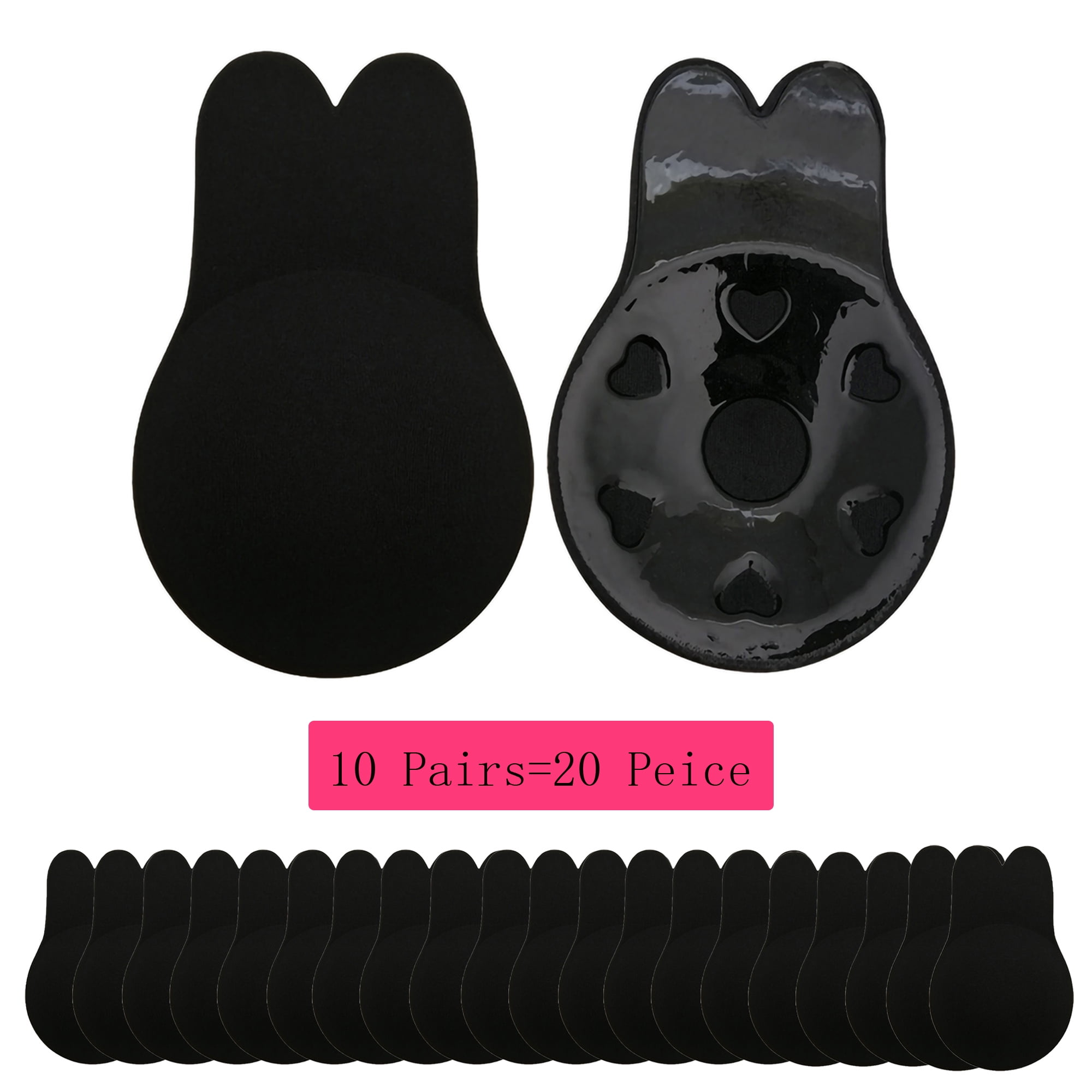 SAYFUT SAYFUT 10 Pair Pack Womens Push up Strapless Bra Lift Nipple