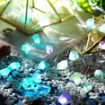 thumbnail image 3 of Guirnalda de luces decorativas de hadas con piedra de amatista y fluorita, 10 pies, 30 LED, decoración de cristal de ensueño, alimentado por batería Xemadio HMJM318-3, 3 of 6