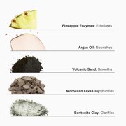 Josie Maran Pineapple Enzyme Deep Pore Cleansing Mask - Pore Purifying Face Mask with Argan Oil and Bentonite Clay (2 oz / 56 g)