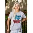 thumbnail image 3 of Love Dogs Tolerate People Antisocial Plus Size Crewneck Graphic Tee Shirt Brisco Brands 2X, 3 of 4